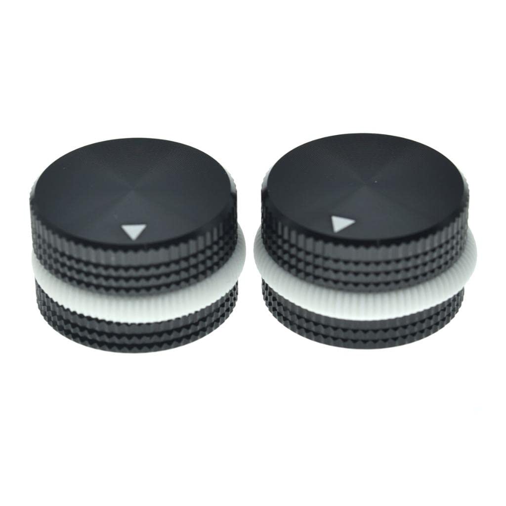 Kaish 2-Pack 63/64''(25Mm) Diam. Aluminium Potentiometer Knobs 1/4'' Universal Metal Pot Knobs For Guitar/Bass/Amps Amplifier/Po